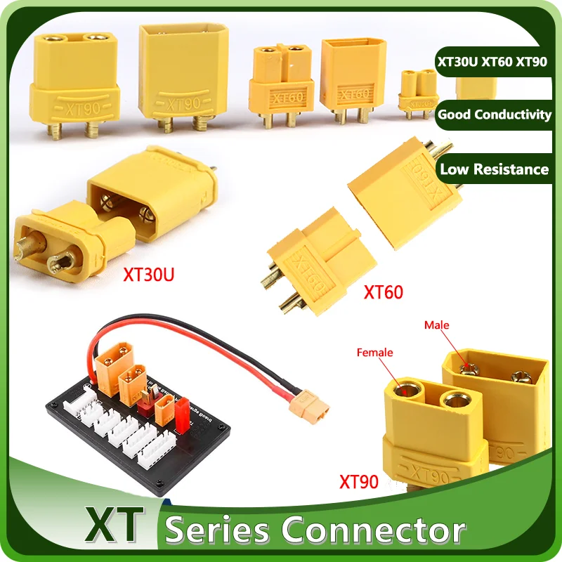 

Male Female Connectors XT30U 60 90 Bullet Plugs Terminal Set 1/2/5/10/20/50/100Pais for Lipo Battery Rc Drone Airplane Car Boat