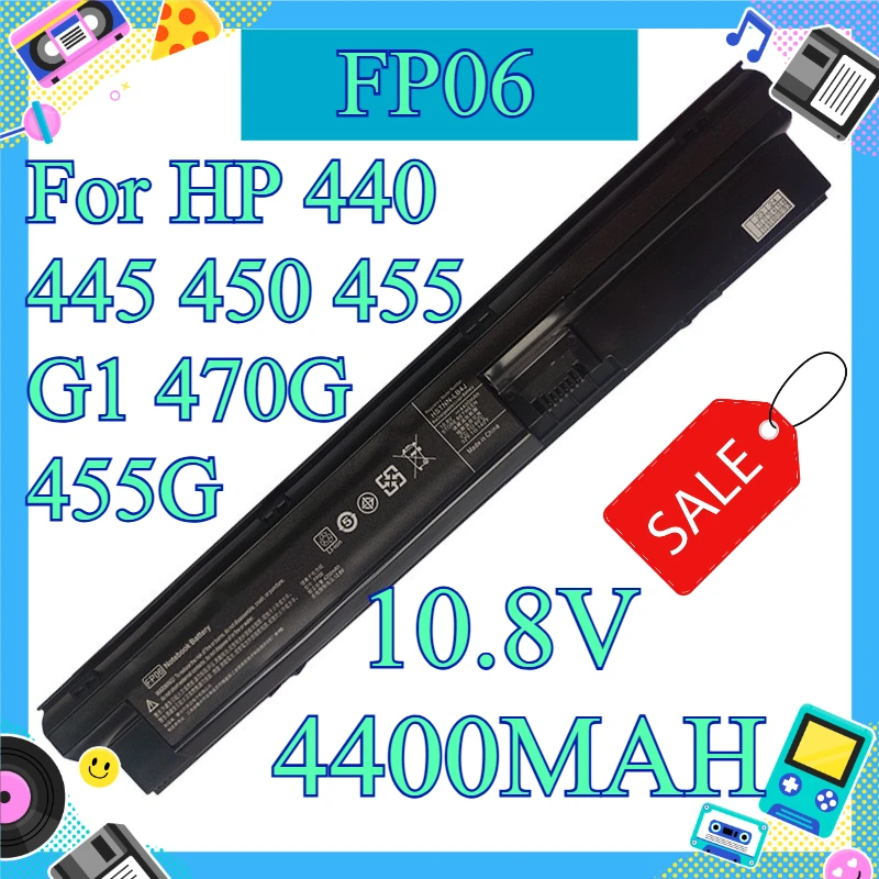 10.8V 4400MAH Replacement Laptop Battery For HP FP06, Fits ProBook 440 445 450 455 G1 470G 455G HSTNN‑IB4J