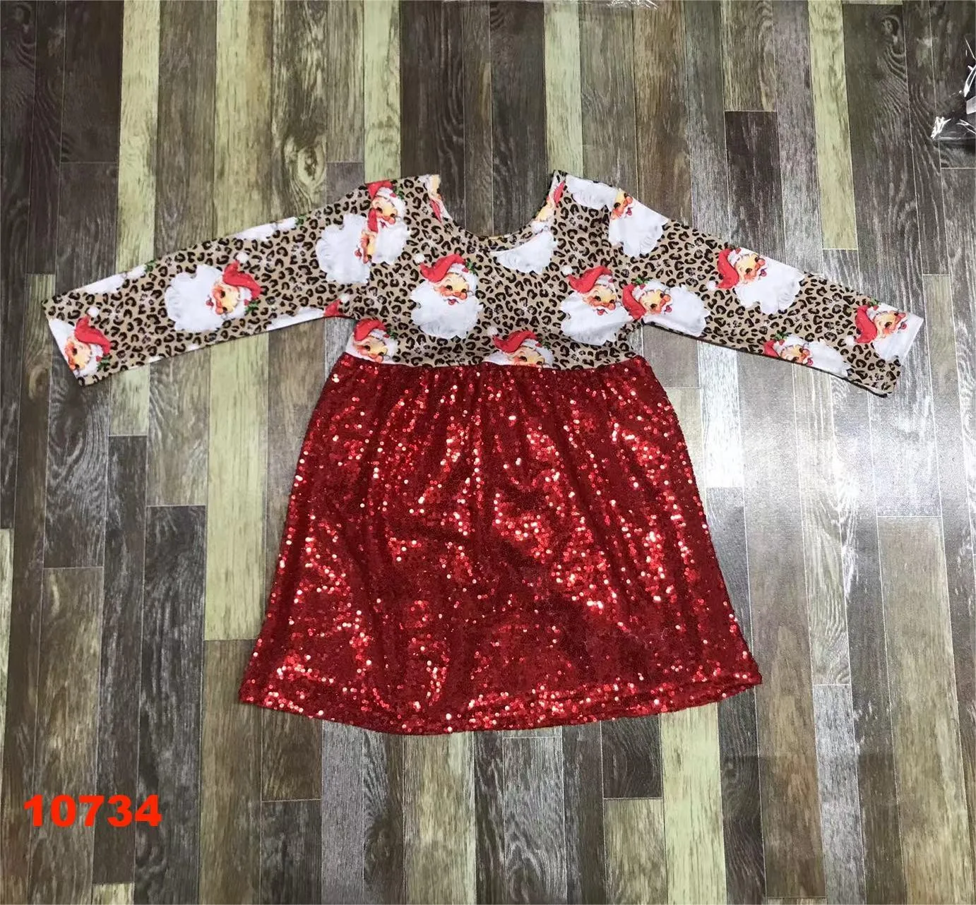 

Red Santa Claus Christmas girl baby dress princess style outdoor sweet childrens clothes childrens clothing 0-16 years