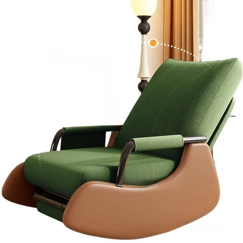 

Nordic style leisure rocking chair recliner balcony comfortable lazy sofa chair single courtyard living room nap household chair