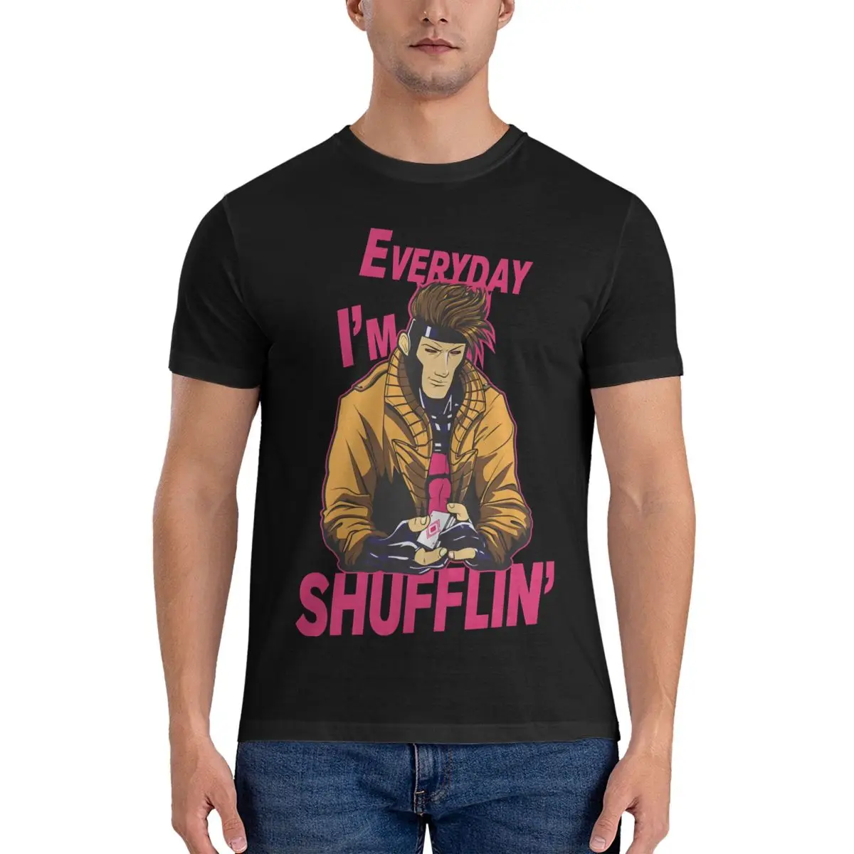 

Футболки с дизайном Master Shuffler для мужчин и женщин, мужские футболки с юмором из 100% хлопка, футболки с круглым вырезом и комиксами Marvel, футболки с диснеевскими геймбитами