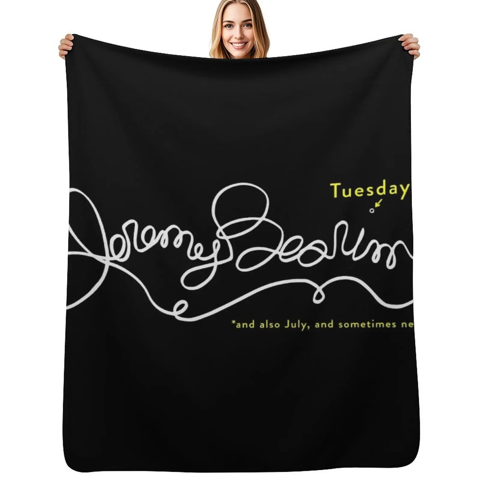 

Jeremy Bearimy in white (with notation) Throw Blanket Luxury St Furry Blankets Sofas Of Decoration Blanket