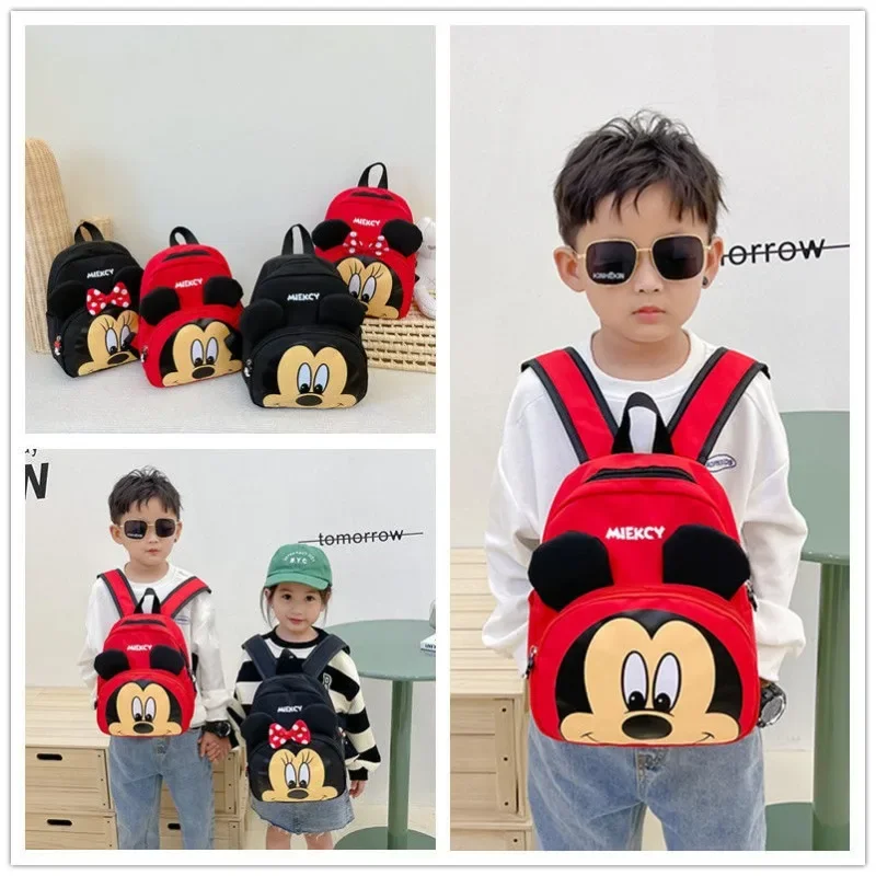 Disney animation children's cartoon lightweight backpack MINISO Mickey Mouse Minnie breathable weight-reducing zipper backpack