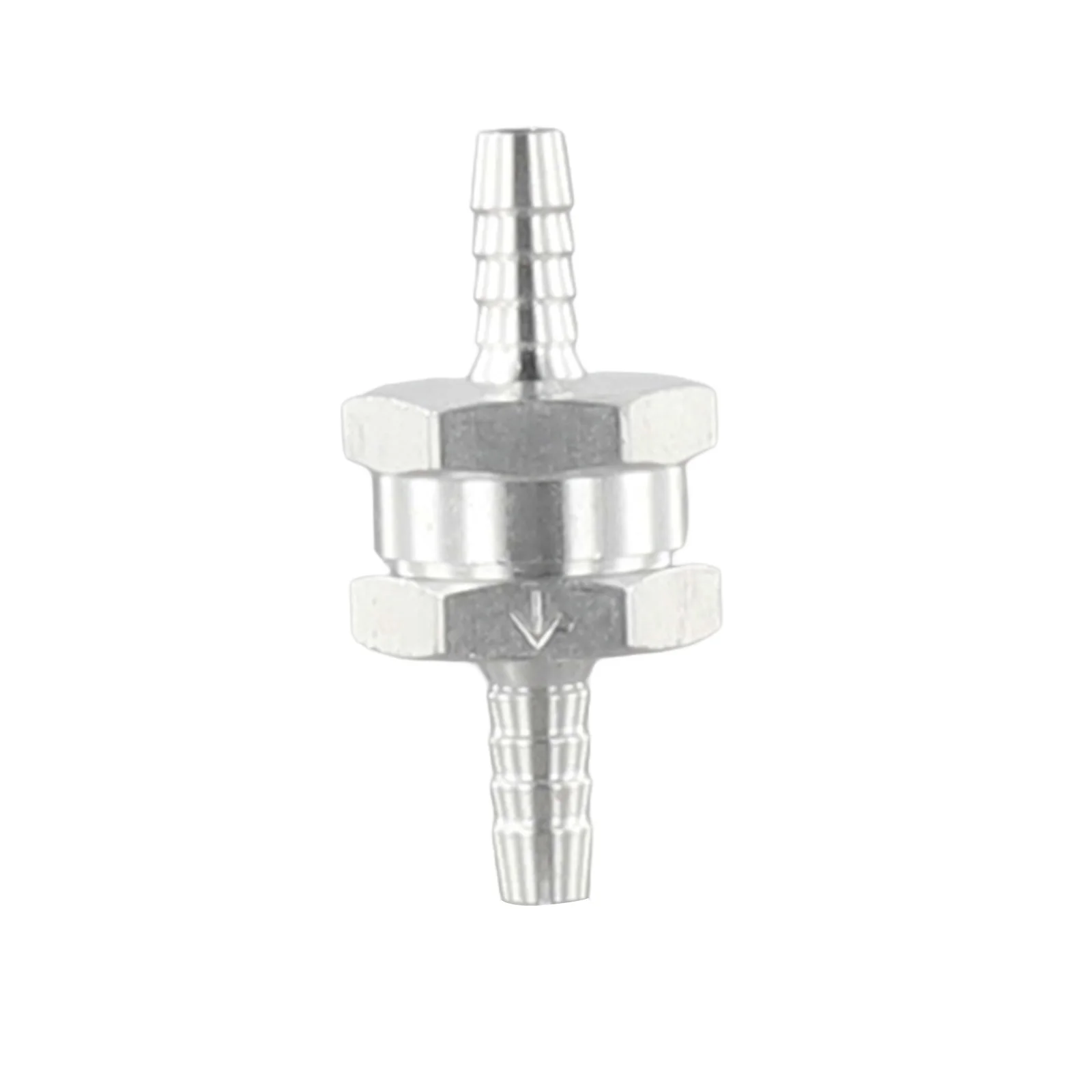 Silver Non Return Valve Single Way Inline Suitable for Bio/Vegetable Oil 12mm Fuel Air Water Pipe Tube Hose  Silver
