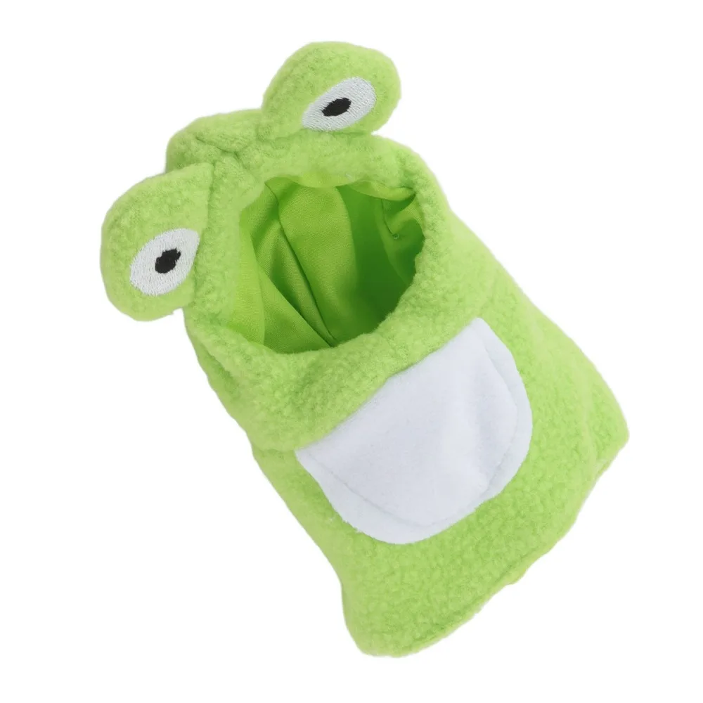 Cute Frog Shape Bird Diaper Flight Suit Hoodie Design Photo Prop Pet Bird Hoodie Green Color Small Animals Clothes For Parrots