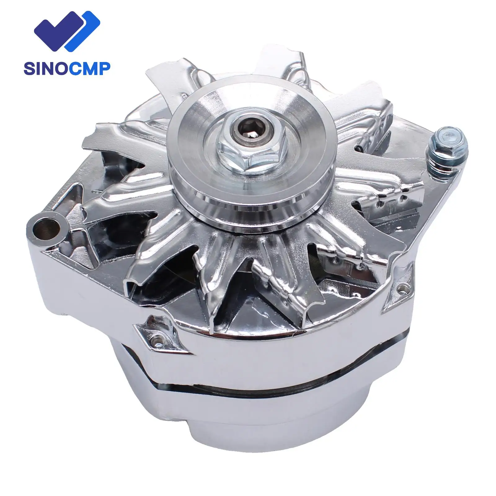 

240-204-3DC 1-2400-11DR-2 7127-SE105C ADR0335-C 21-7127-SE105C New 110Amp Chrome Alternator For GM 305 350 BBC SBC