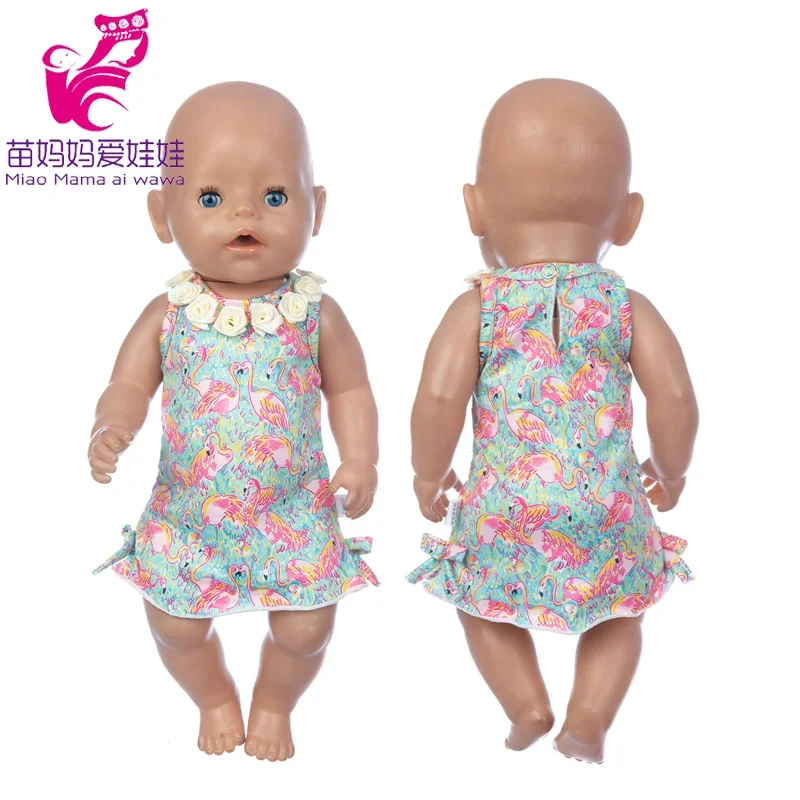 Baby Doll Dress motivo floreale 16 pollici Reborn Dolls Clothes Summer Dress giocattoli per bambini indossa