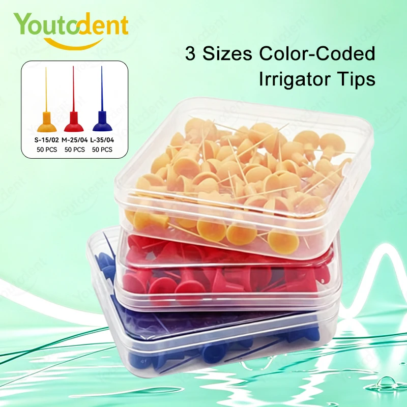 50 PCS/1 Box Dental Sonic Irrigator Tips 3 Sizes Endo Sonic Activator Tips For Root Canal Dental Endodontics Instrument