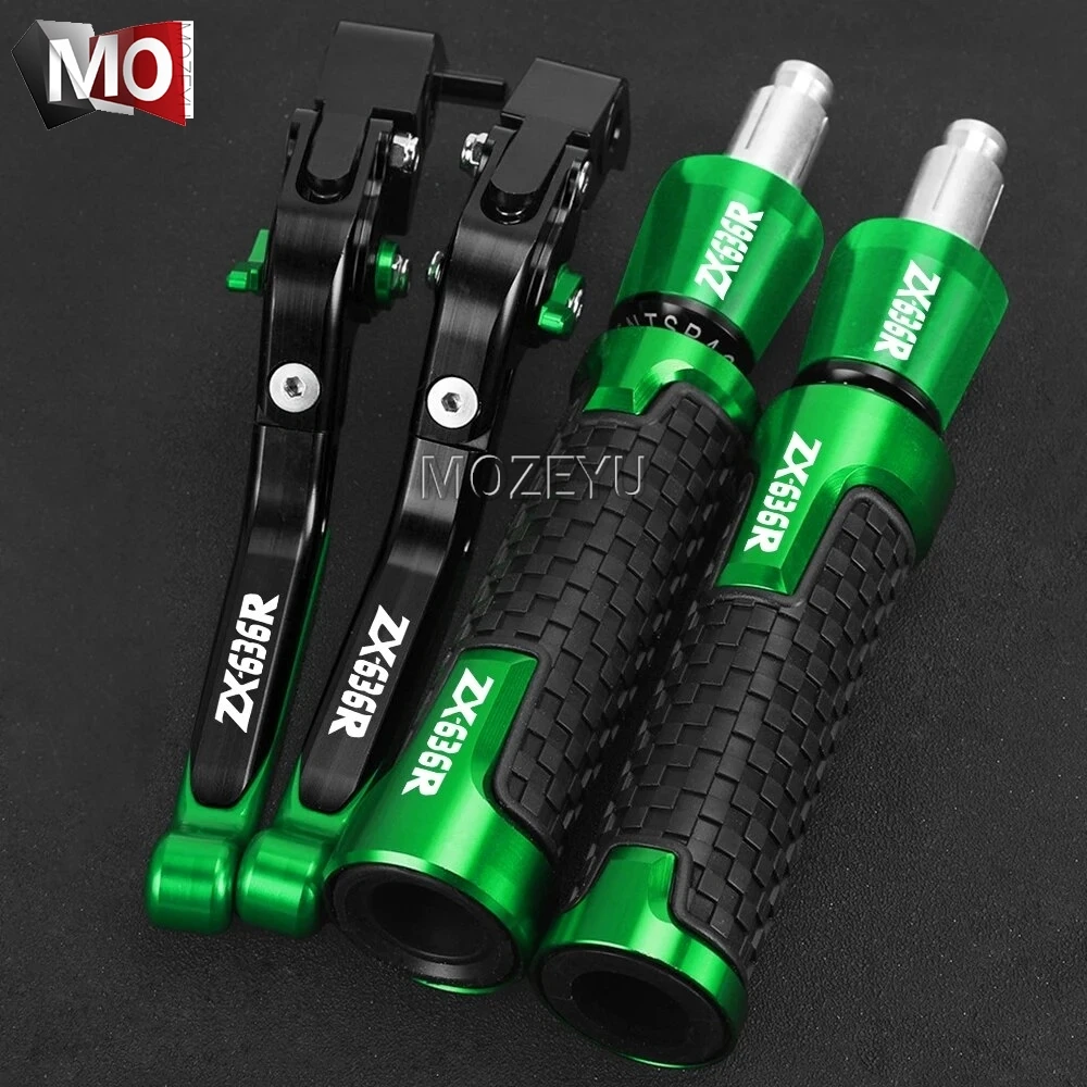 

For kawasaki ZX636R ZX636 R ZX 636R 2000 2004 2003 2002 2001 Motorcycle Brake Clutch Levers 22mm Handlebar grips ends Handle bar