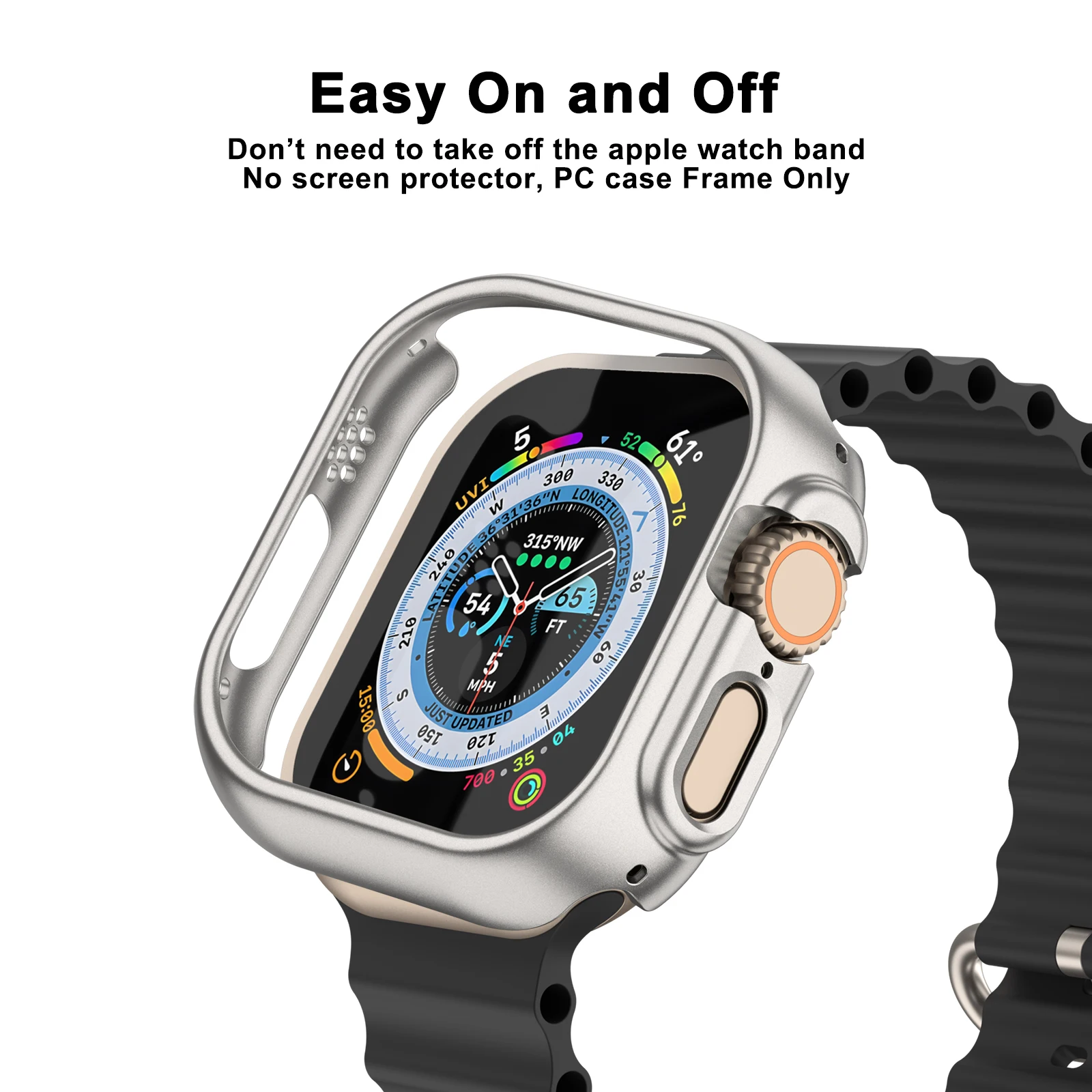 Capa Para Apple Watch Ultra 49mm Case PC Rígida À Prova de Choque Bumber Shell Protetora Para Apple Watch Ultra 49mm Capa Sem Tela