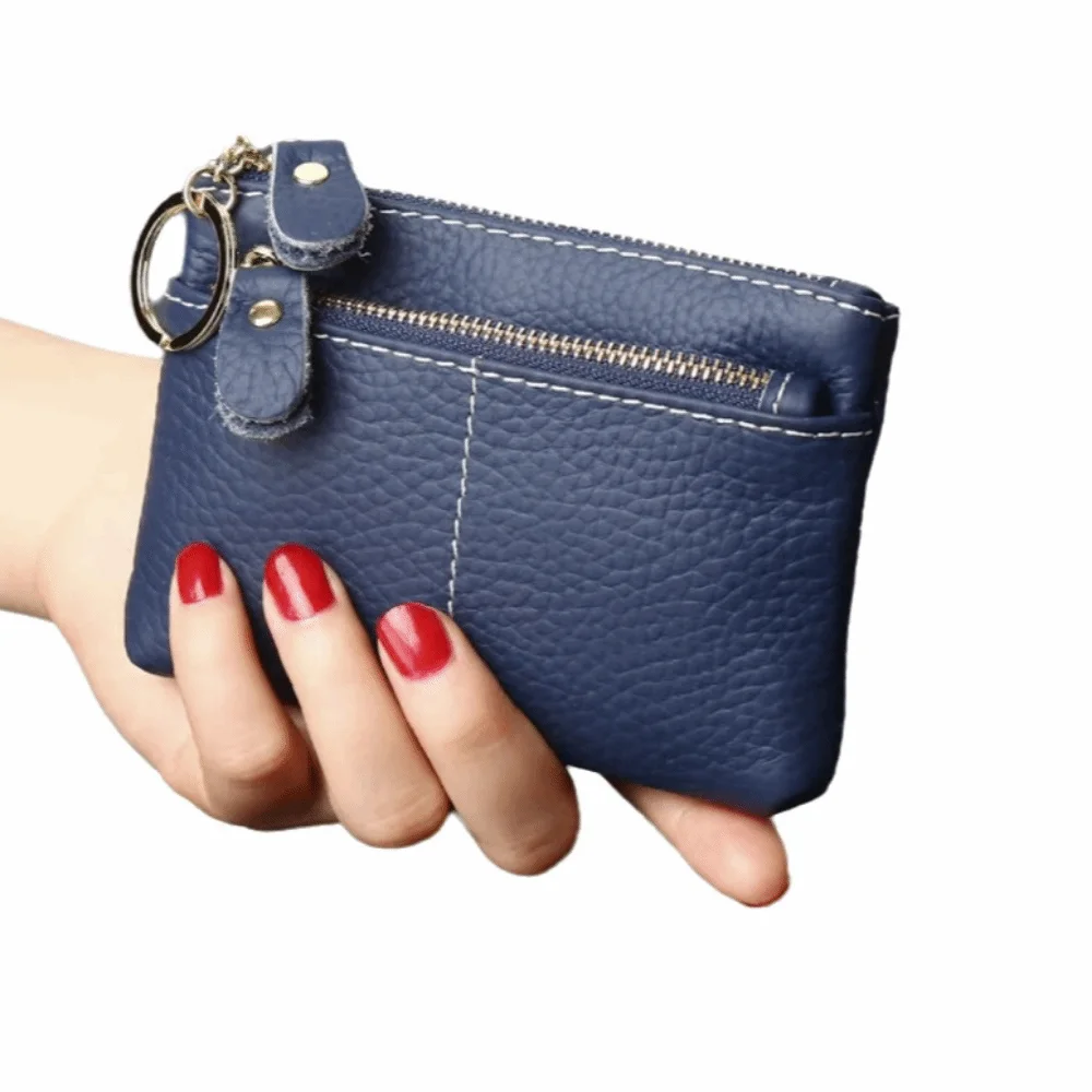 

Vintage Mini Coin Purse PU Leather Portable Zipper Coin Purse Multi-Card Slot Zipper Closure Women's Keychain Wallet Outdoor