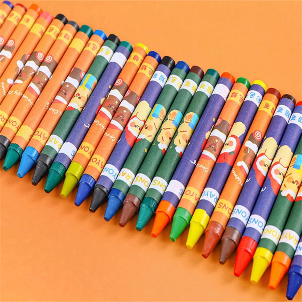 Crayons não tóxicos para crianças, Crayons de Natal, Baby Coloring Art Supplies, Estudantes Papelaria, 8 12 cores