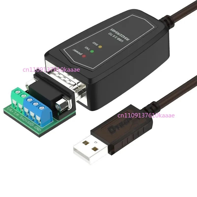 

USB 2.0 to RS485 RS-485 RS422 RS-422 DB9 COM Serial Port Converter Adapter Cable FTDI chipset 0.5M Magnetic Ring Led