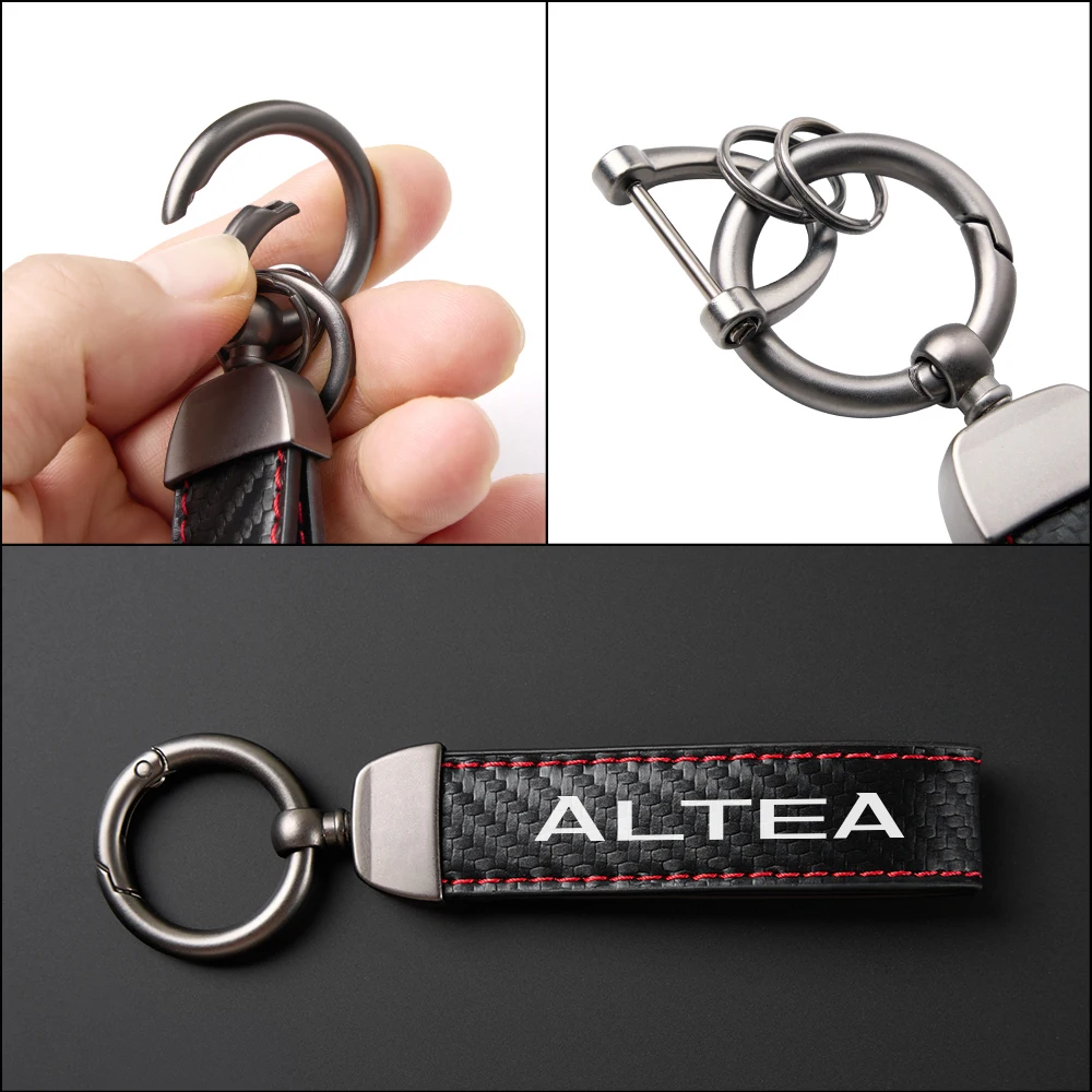 Car PU Leather Keychain Auto Accessories For Seat Leon Ibiza Ateca Arona Cordoba Toledo Altea Alhambra Arosa Exeo Mii Tarraco