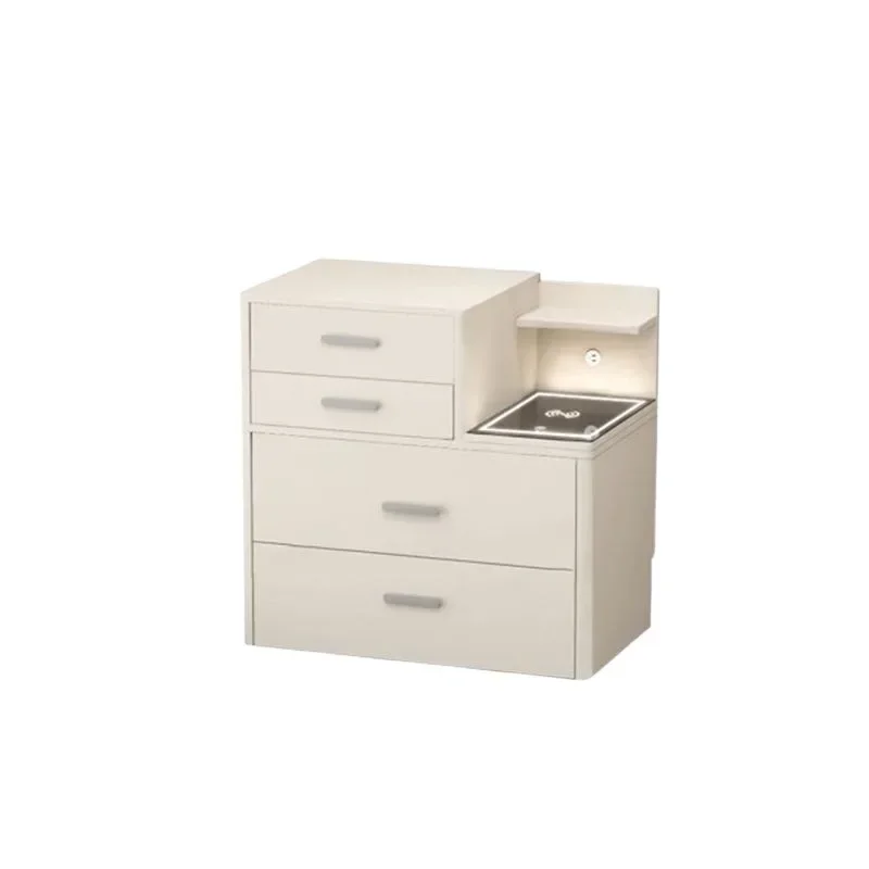 

Solid wood dresser bedside table integrated small apartment mini flip combination modern makeup table