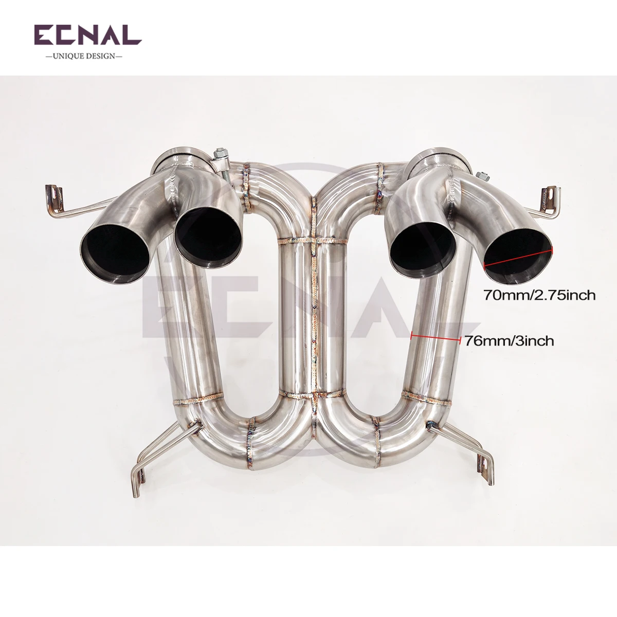 Ecnal Exhaust Axle-back Pipe without Valve for Lamborghini Revuelto 2024+ High Quality SUS304 Straight-through Exhaust System