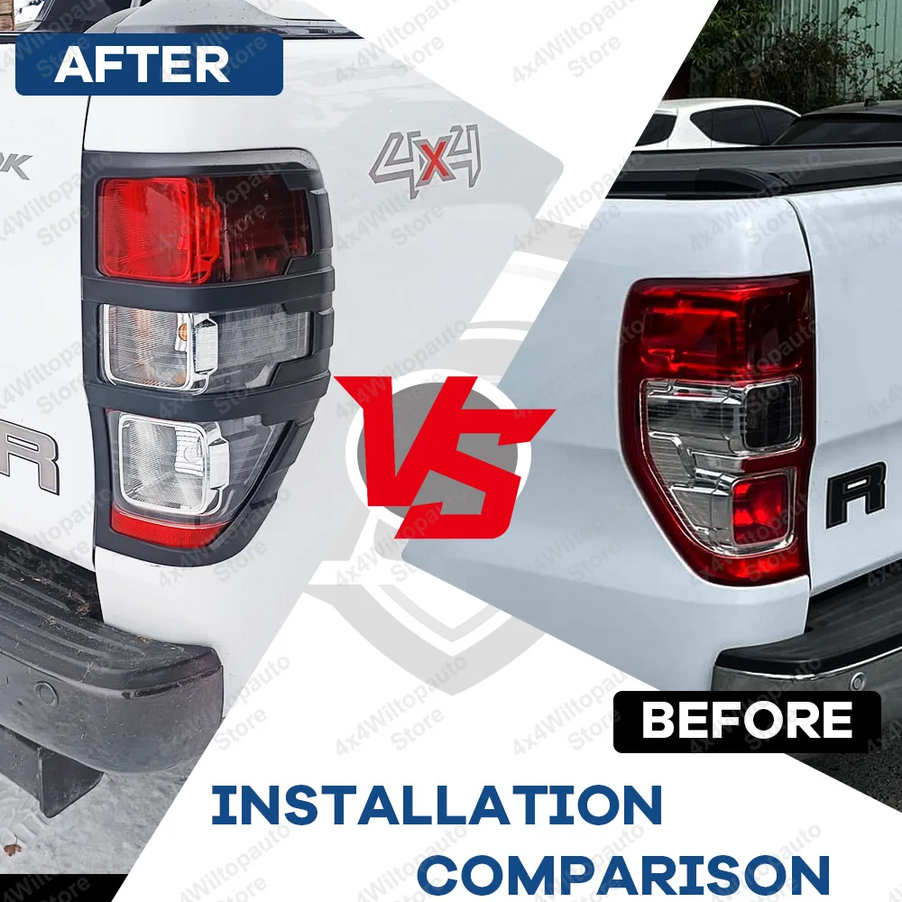 Headlights Rear Lights Cover For Ford Ranger T7 T8 2015-2022 Wildtrak XLT XLS Sport Headlight Tail Light Protector Trim Guard