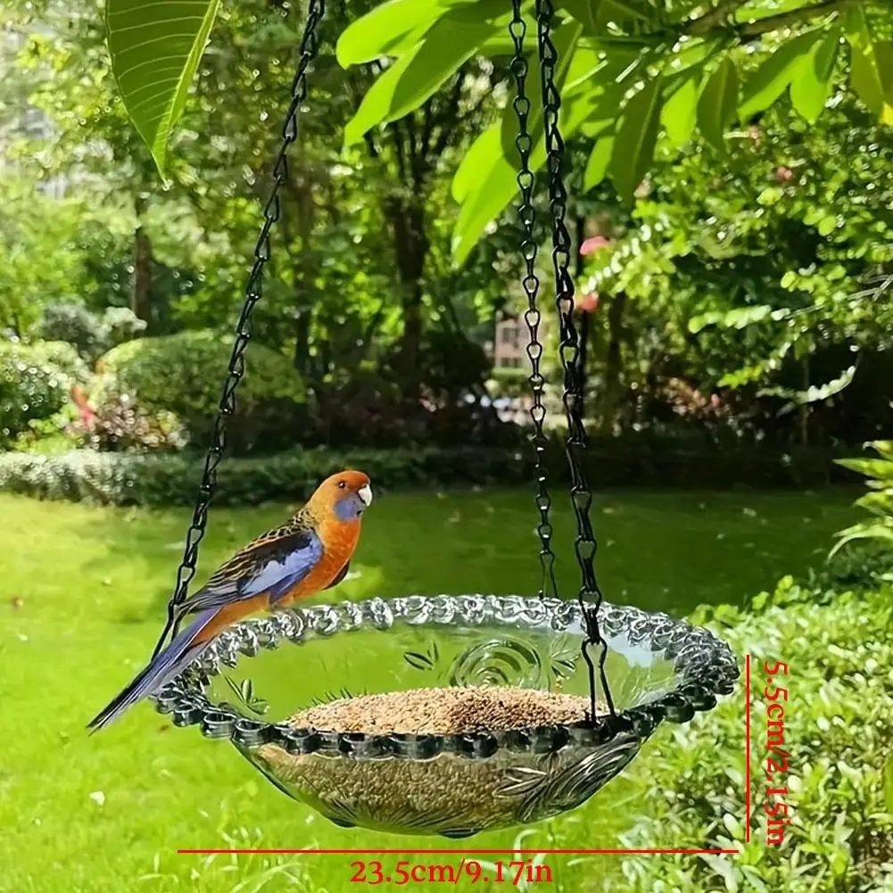 Hanging Bird Feeding Tray Garden Decoration Outdoor Bird Bath Tray Water Drinker Outdoor Garden Yard Decor Pet Feeder Trays