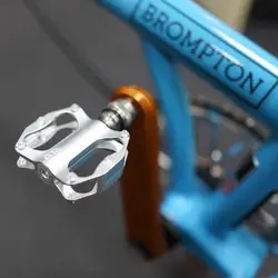 UnionJack For Brompton Folding Bicycle CNC Mini Titanium Alloy Left Quick Disassembly Pedal Lightweight 176g One Pair
