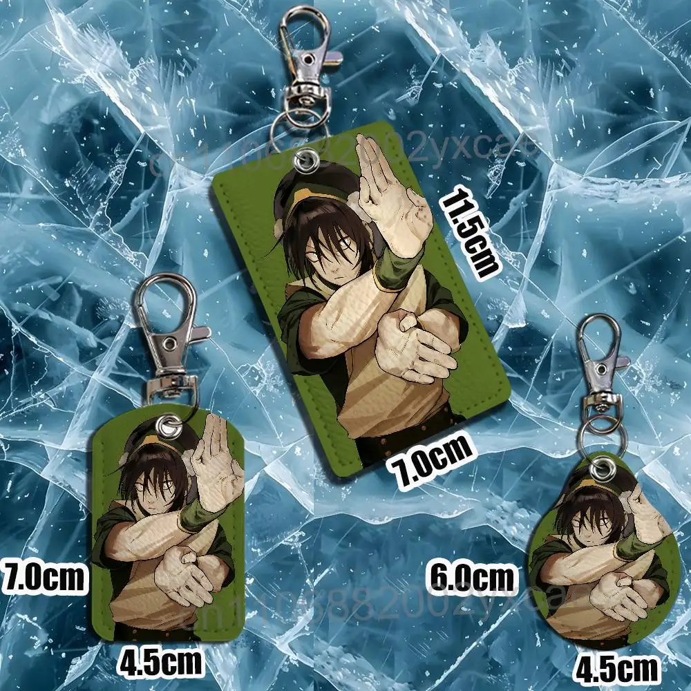 Arc of Growth Zuko 및 Toph Beifong 열쇠고리 홀더 지하철, 은행, 버스 케이스, 배지 홀더, 지갑 카드, 질감 있는 패턴에 적합