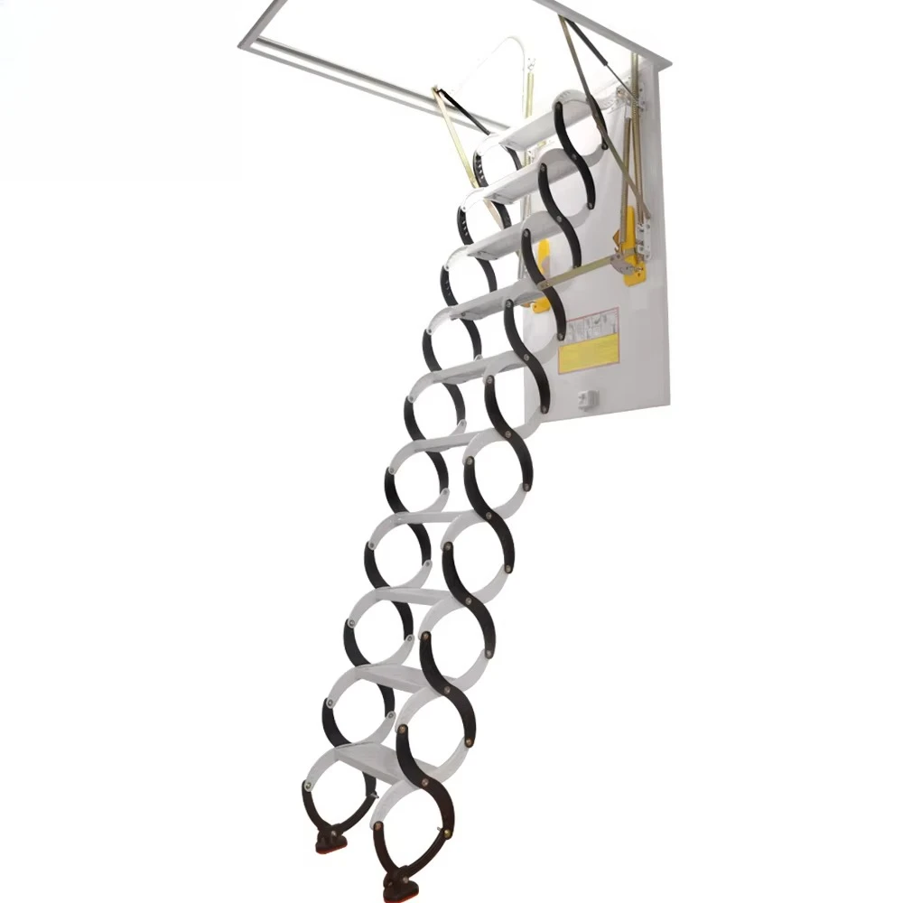 

Residential Drop Down Customized Retractable Folding Loft Attic Stairs With Handrail