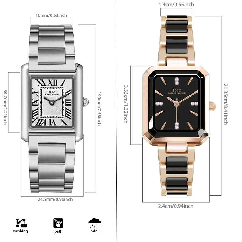 Luxury Brand Women Watch Rectangular Original Waterproof Exquisite Quartz Handwatch Female Retro Ladies Wristwatches Trend 2024