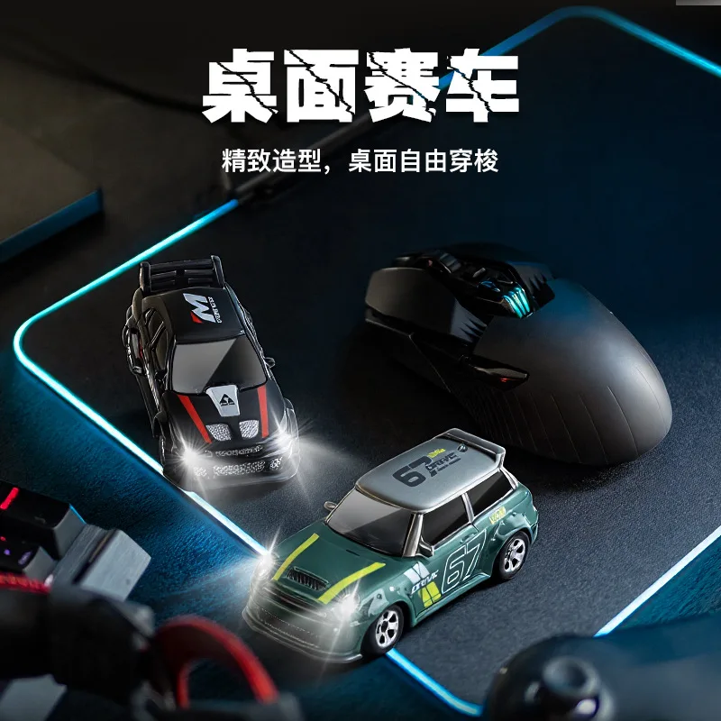 New mini desktop remote control car KF33 1/64 2.4G high speed drift remote control car four-wheel drive GTR racing model toy