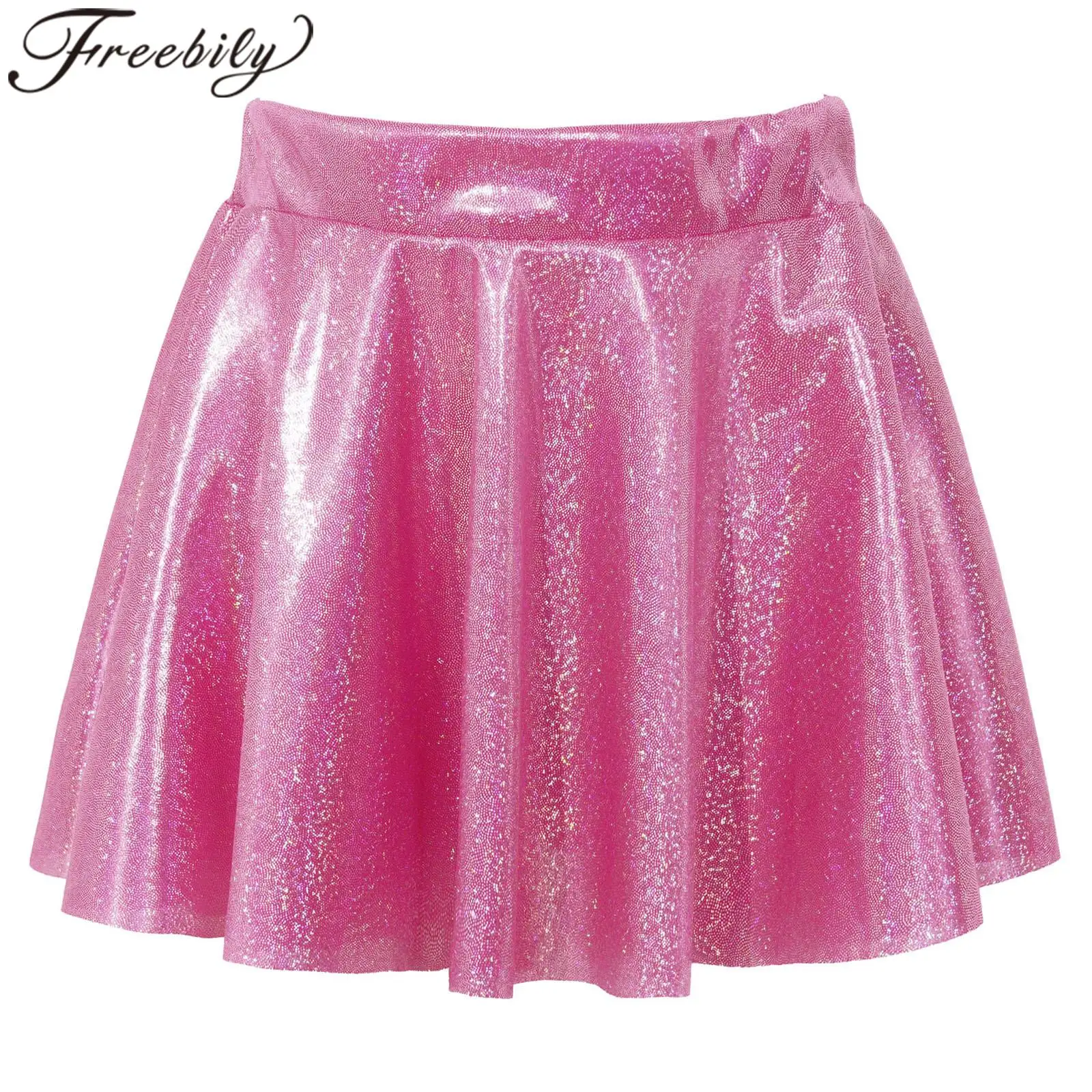 

Kids Shiny Sequins Dance Mini Skirt Streetwear Fashion Girls Skirt Jazz Dance Costume Pleated Skirt for Girls Children Clothing