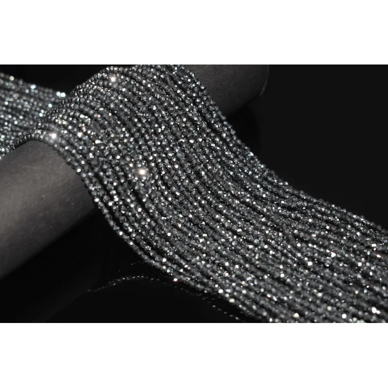 2-3mm Natural Silver Pyrite Micro Faceted Round Shape Gemstone Beads 12inch Strand