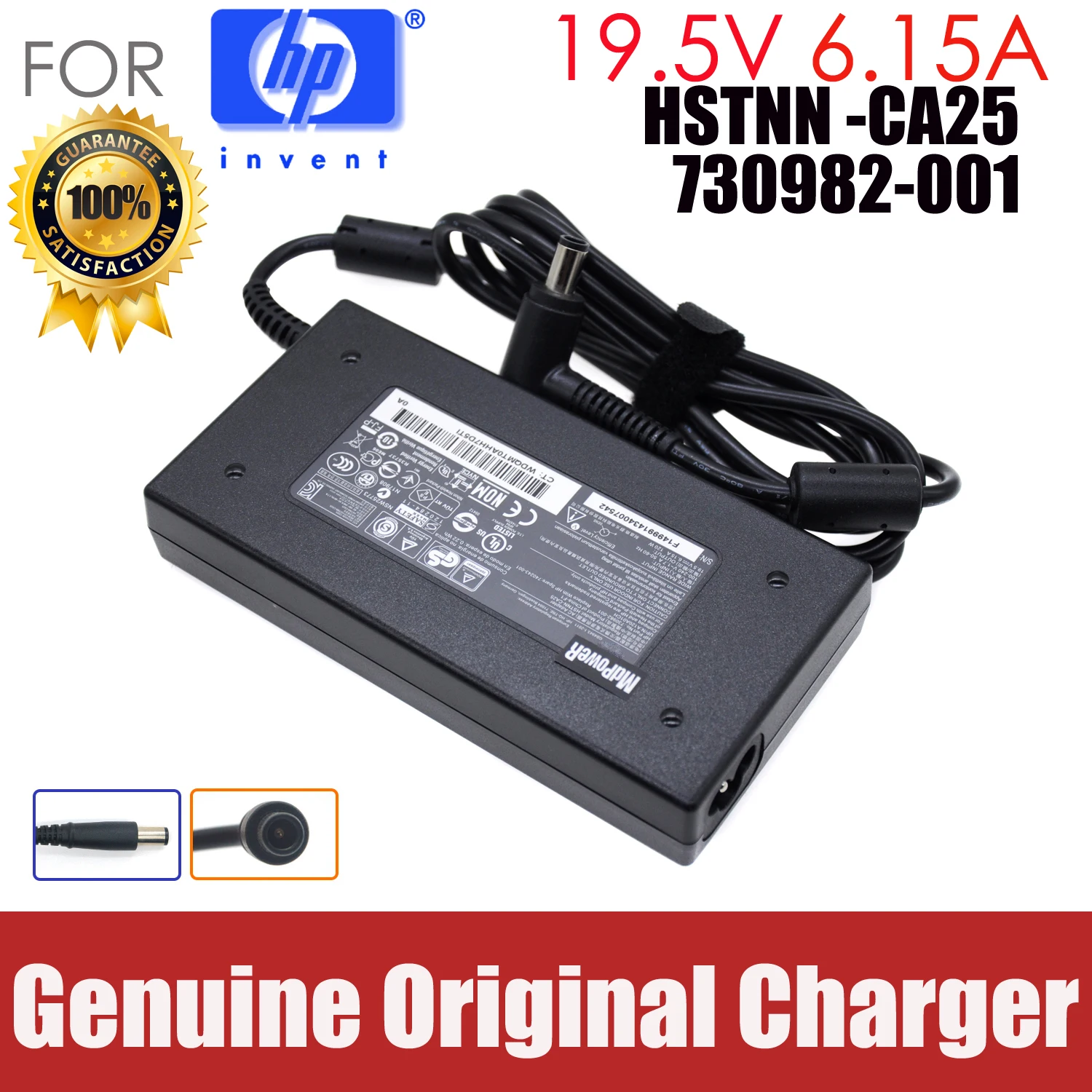 

Original 19.5V 6.15A 120W FOR HP EliteBook 8530W 8540W 8560W 8570W 8460W 8470W laptop power AC adapter charger 677762-002