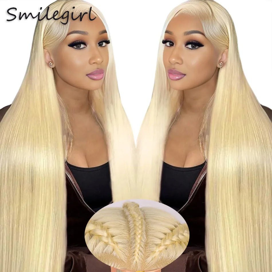 

Straight 613 Lace Front Wig Human Hair Blonde 13X6 HD Transparent Lace Front Wigs Human Hair 220% Density Blonde Wigs Human Hair