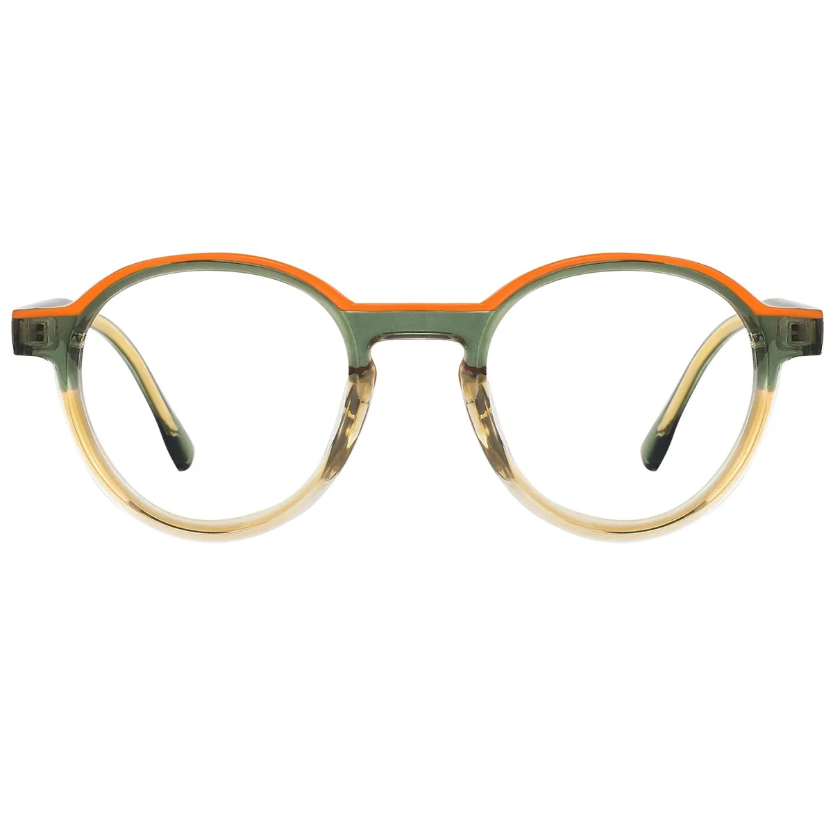 FYTOO Artistic Colorful Gradient Round Glasses Stylish Lively, Lightweight TR, Unisex Comfortable to Wear Daily.