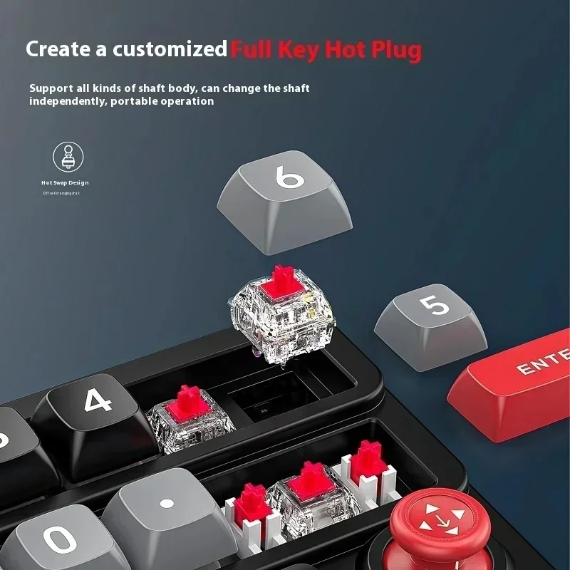 Рекламные продукты K809, черные механические клавиатуры, RGB-подсветка, горячая замена, алюминиевый сплав, макроопределенная индивидуальная клавиатура, подарок для ПК