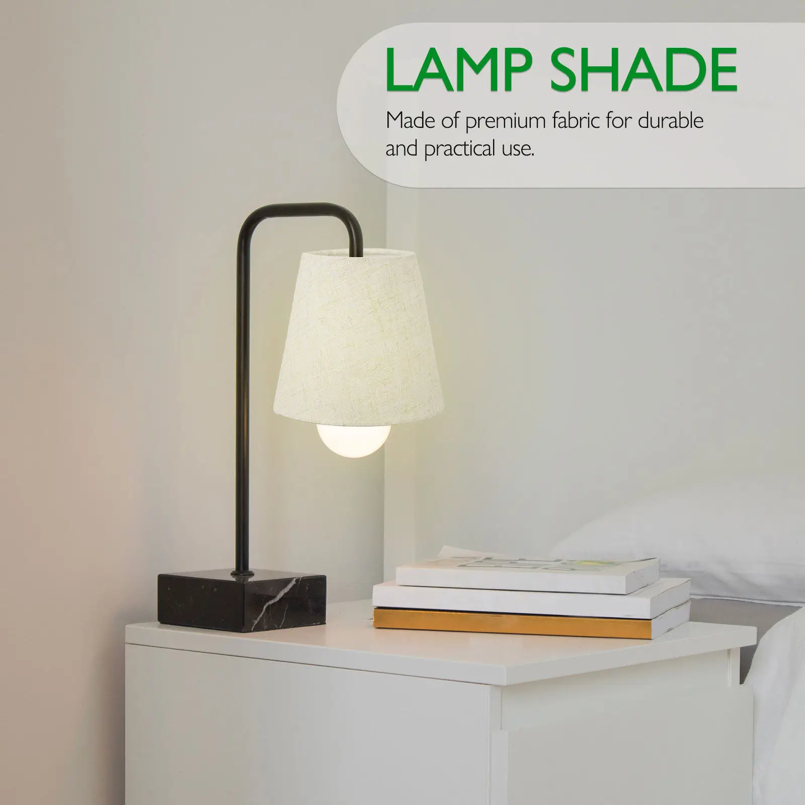 Fabric Lampshade Stable Structure Soft Light Table Lamp Floor Lamp Shade Dust Protection Bedroom Living Room Floor Light Shade