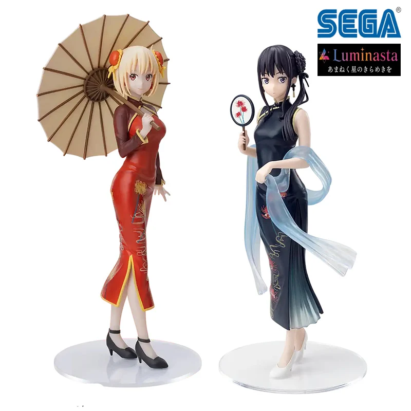 SEGA Luminasta Lycoris Recoil Inoue Takina Nishikigi Chisato Cheongsam Clothes PVC Anime Action Figures Model Collection Toy