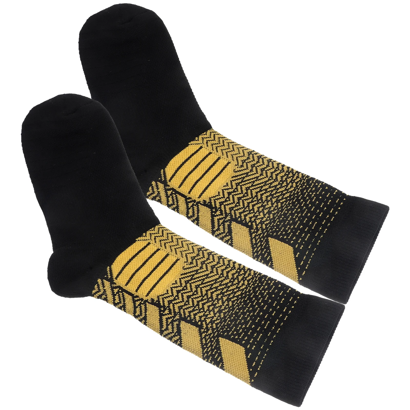 

1 Pair Thickened Cushion Sports Socks Breathable Quick-Dry Mid Calf Socks For Running Basketball Training Hiking Wrestling Mens