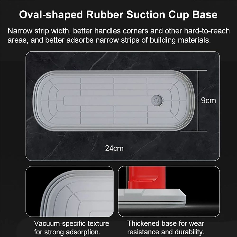 Elektrischer Vakuum-Saugnapf mit 2400 mAh wiederaufladbarem Akku zum Heben von Glasfliesen mit schmalem Panel, robuster Heber-Saugnapf