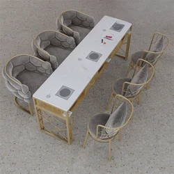 Portable Nail Table Manicure Pedicure Chairs for Nails Salon Professional Aesthetic Dressing Dust Collector Chair Furniture Hair