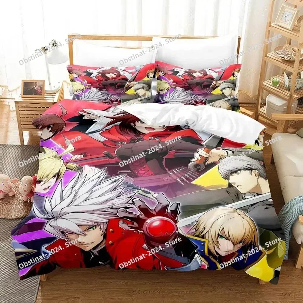 

New Personality Anime Blazblue Bedding Set Printed Bed Set With Pillowcase Duvet Cover Soft Single Double Queen Super King Size