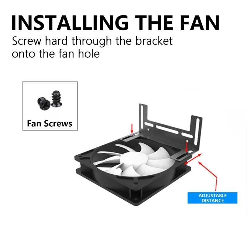 Cooling Fan Support Module Cooling Fan Bracket Adapter Cooling Frame For Computer Case Connectors for CPU GPU