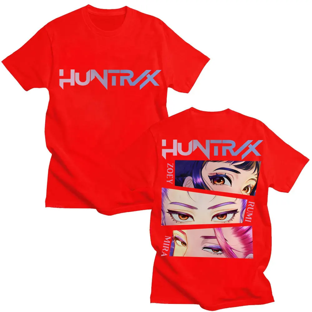 القطن الجولة الرقبة تي شيرت الشارع ارتداء Kpop أنيمي شيطان هنتر هنتر فتاة تي شيرت الرجال والنساء موضة مانغا فيلم تي شيرت