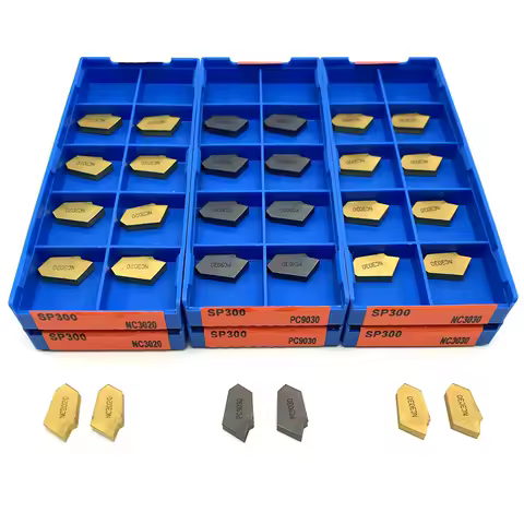 SP200 SP300 SP400 PC9030 NC3020 NC3030 Slotted Carbide Inserts Parting and Grooving Metal Tool Lathe Tool Grooving Turning Tool