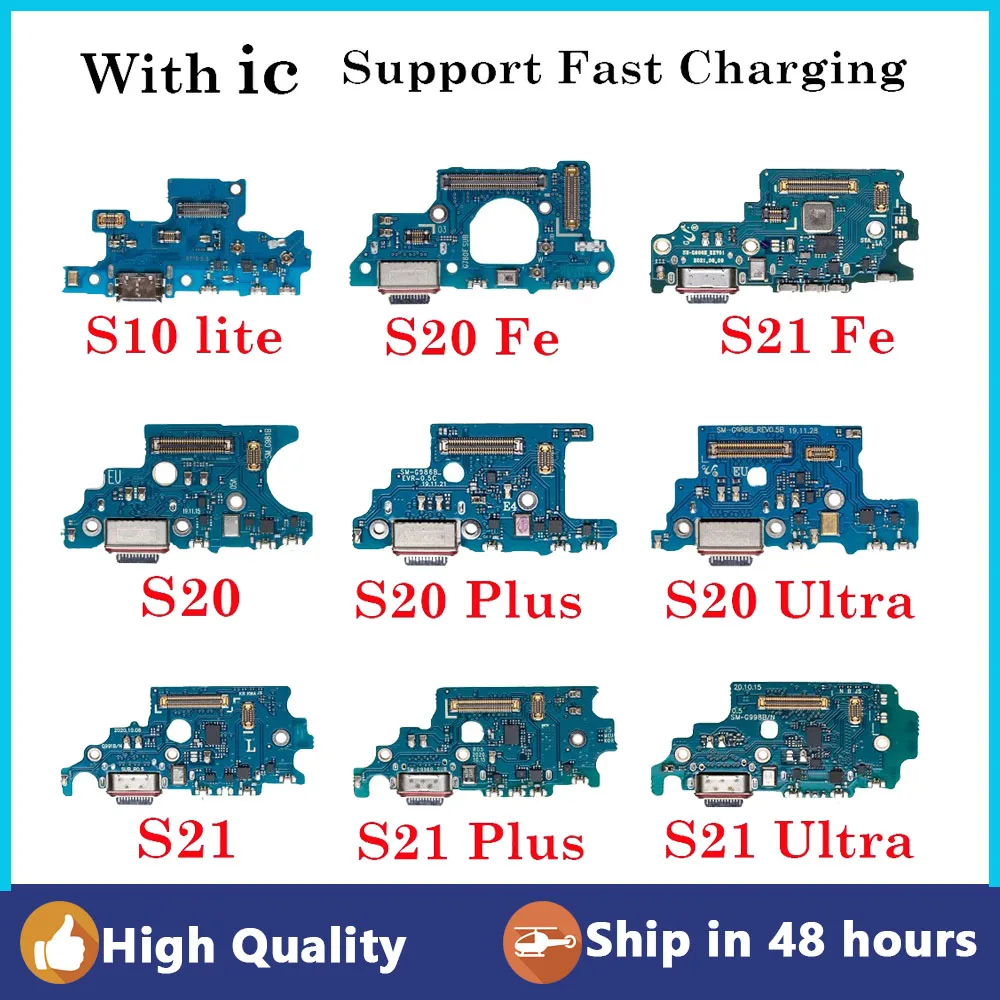 

USB Charger Flex Cable For Samsung Galaxy S10 lite S20 S21 FE Plus Ultra G981 G986 G988 G991 B F N Dock Connector Charging Port