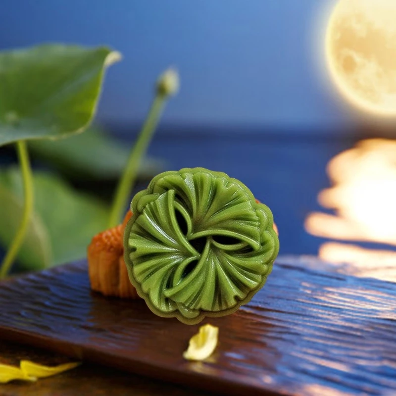 Ginkgo Leaf Moon Cake Press Molds Cookie Stamps Moon Cake Maker Decors Tool drop ship