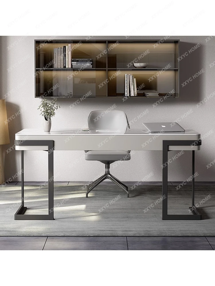 

Italian simple slate desk light luxury computer home modern desk