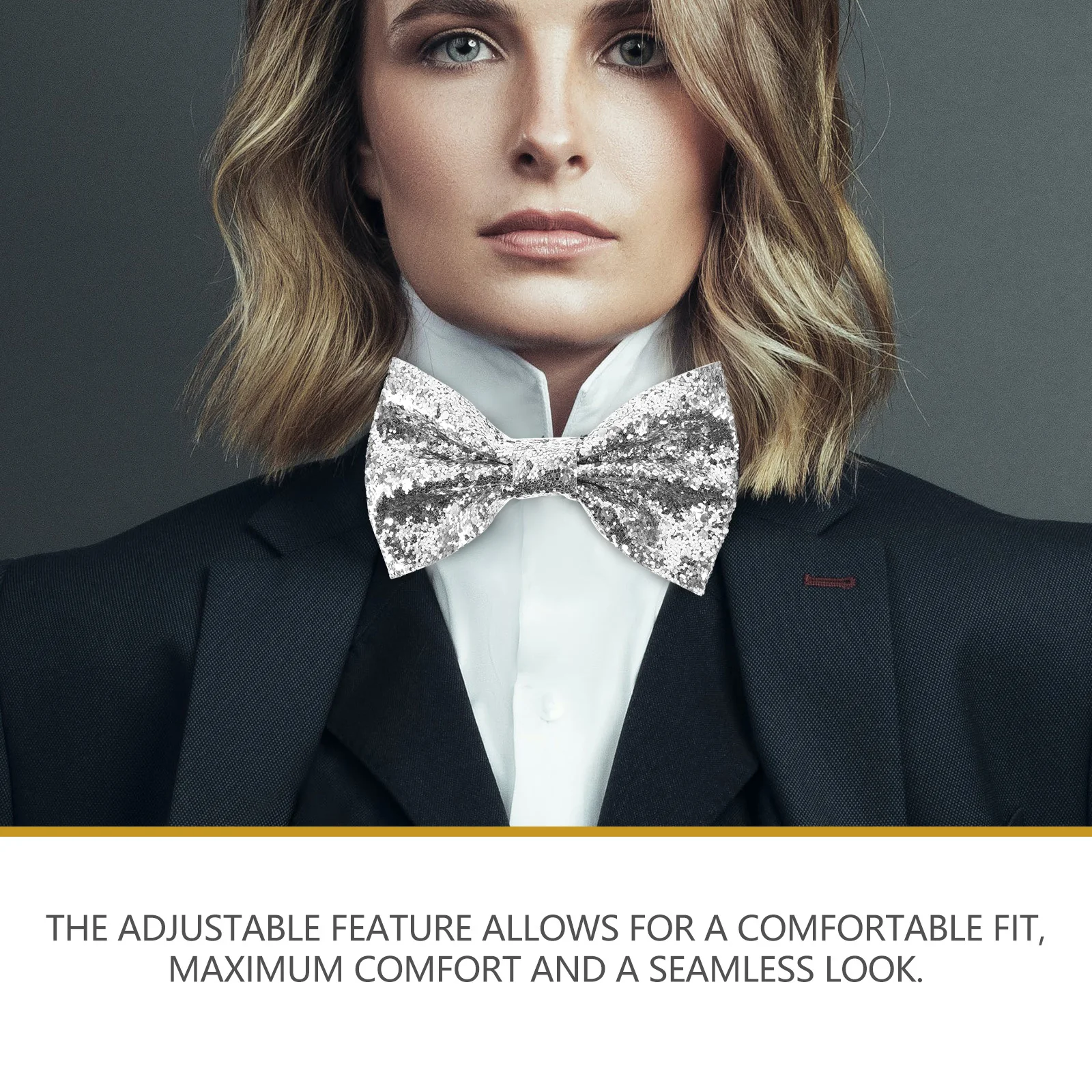 الكبار ربطة القوس فيونكة قابل للتعديل الترتر ربطة العنق للرجال الزفاف حفلة موسيقية العريس سهرة حفلة بريق مسبقا ربطة العنق التبعي #3