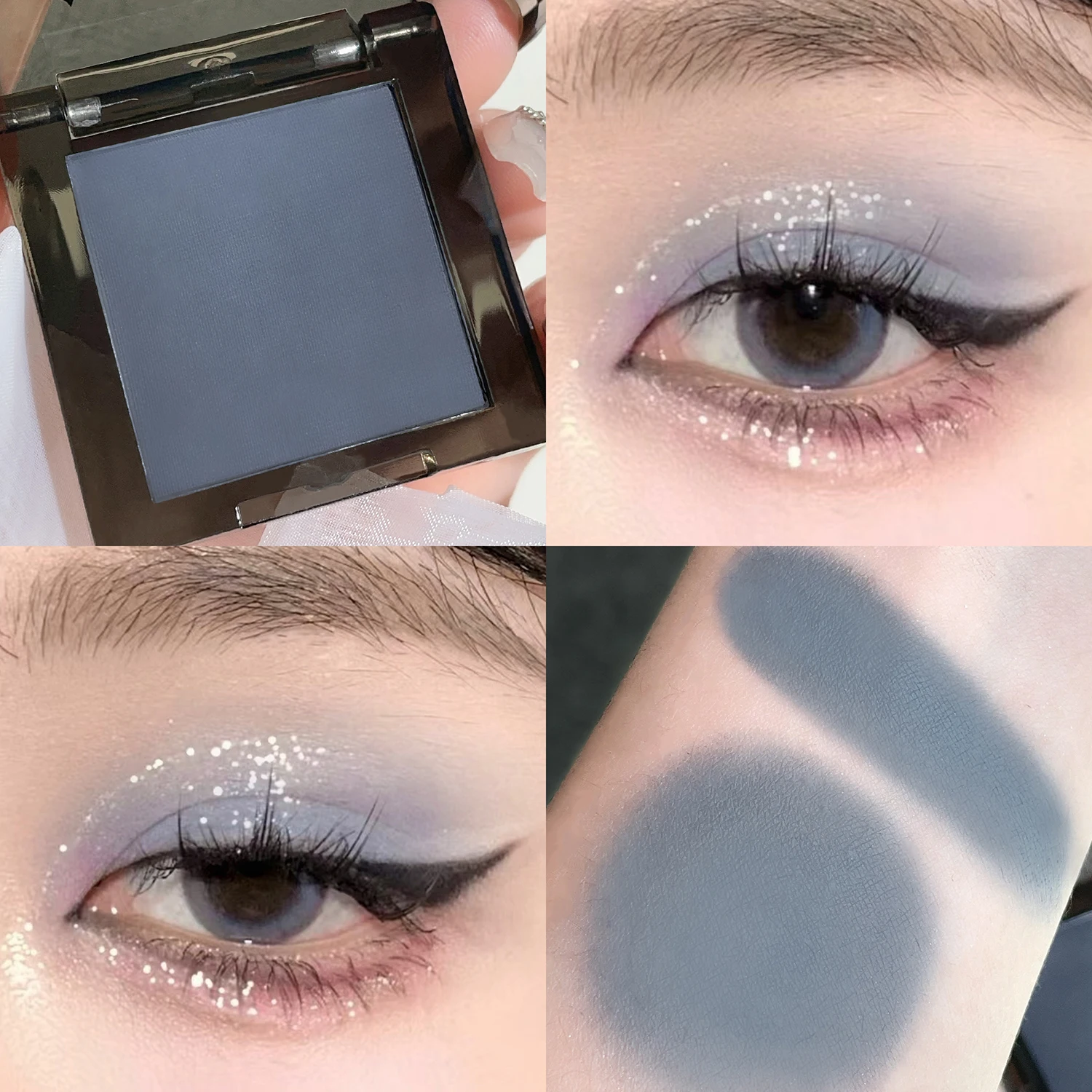 5色 オプションのアイシャドウトレイ ブラウンヌードアース コンパクト構造で旅行に最適 耐久性のある防水性 汗をかきやすい