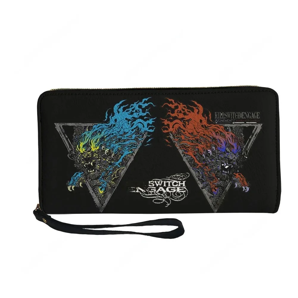 

Кошелек-портмоне Killswitchs Engages Band, мужской и женский, на молнии, с двойным принтом, портативный, подарочная сумка