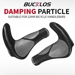 BUCKLOS-Ergonomics Bike Handlebar Grips, anti-derrapante, Mountain Bike, prolongado Bar End Grip, Lockable bicicleta Handle Mount, borracha Grips