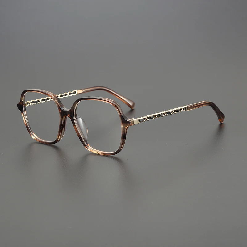 Big brand fashion literary square glasses frame retro niche trend large frame optical prescription myopia mirror round face